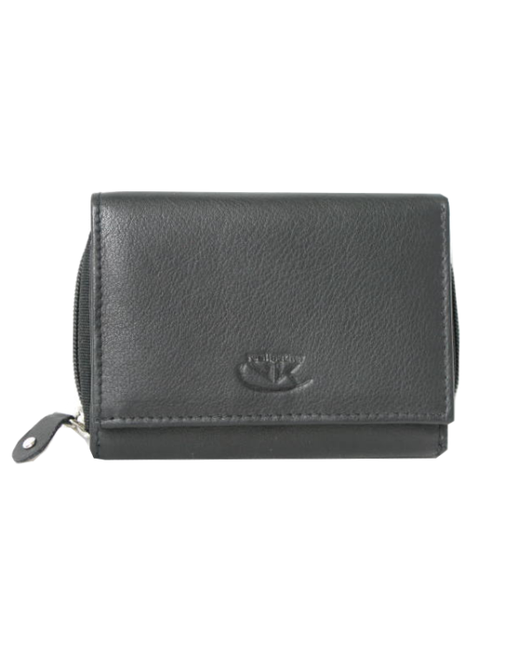 Peňaženka kožená čierna VK15