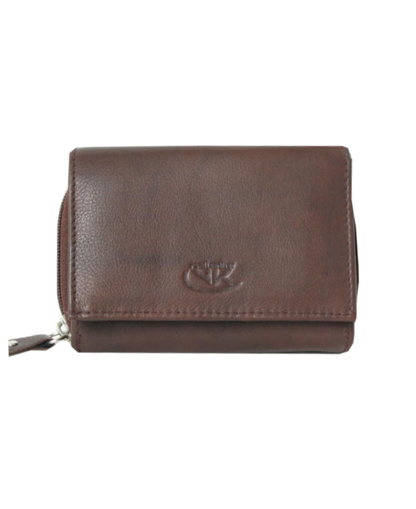 Peňaženka kožená dámska hnedá VK15