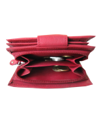 Peňaženka kožená dámska červená VK25