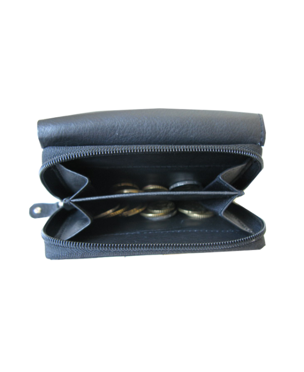 Peňaženka kožená dámska čierna VK15