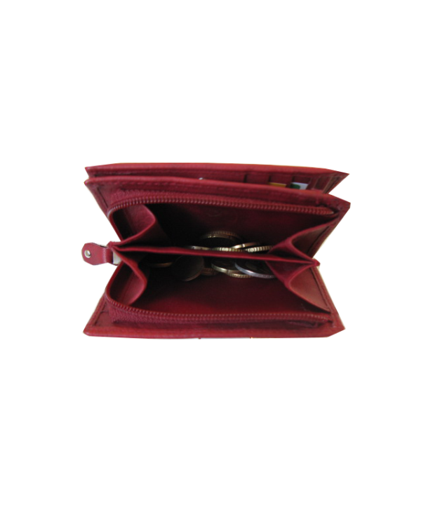 Peňaženka kožená dámska červená VK23VT