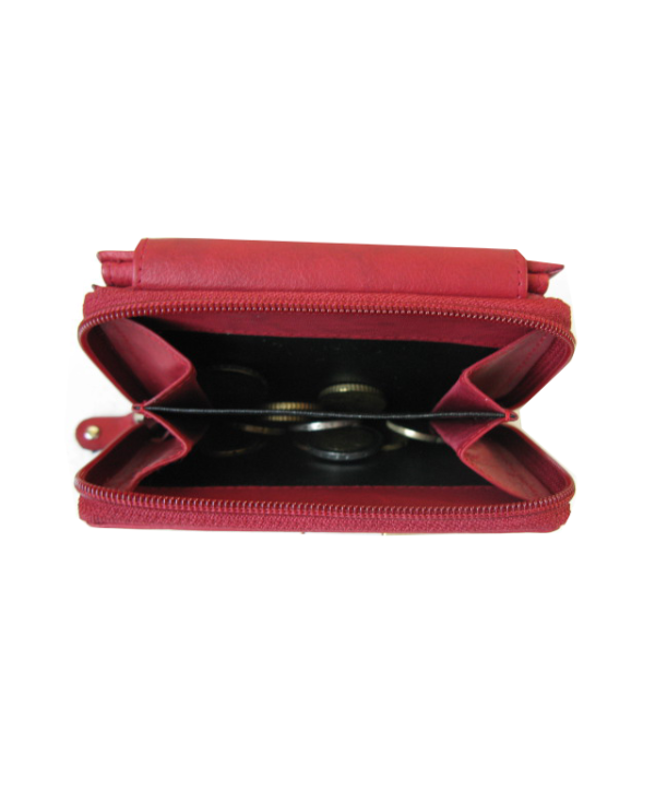 Peňaženka kožená dámska červená VK16