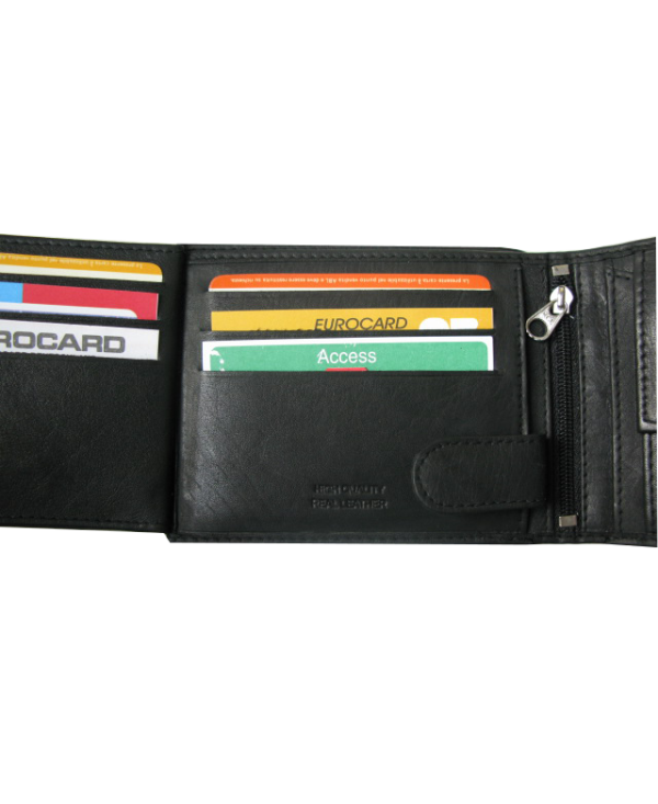 Peňaženka kožená pánska čierna VK3A