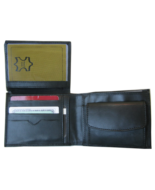 Peňaženka kožená pánska čierna 13935