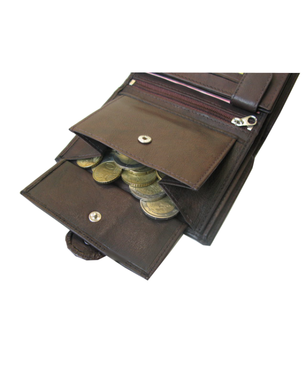 Peňaženka kožená pánska hnedá VK28