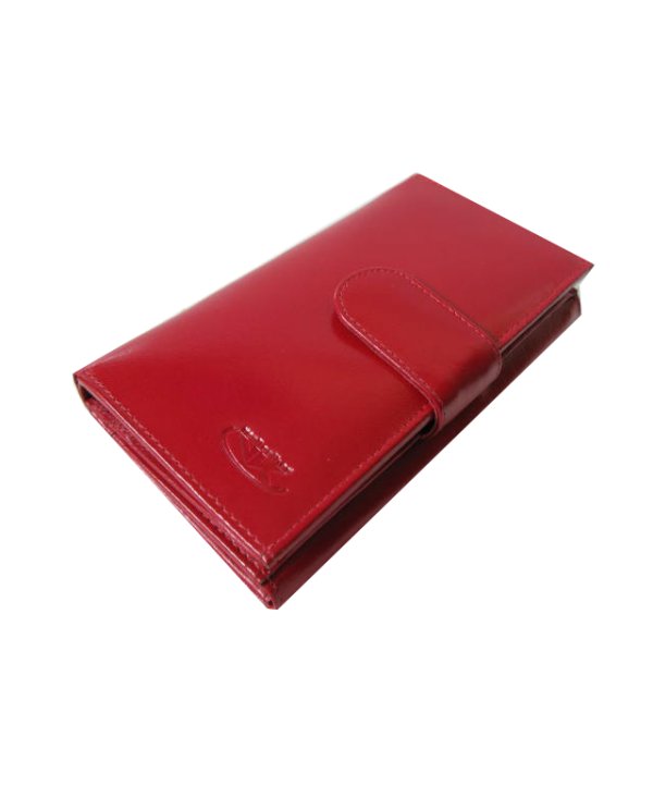 Peňaženka kožená dámska červená P 602