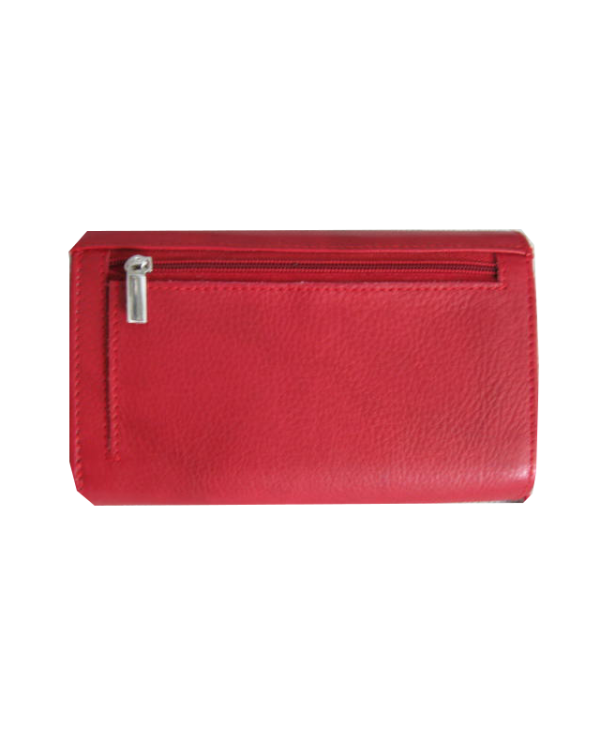 Peňaženka kožená dámska červená VK36