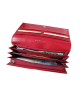 Peňaženka kožená dámska červená R005