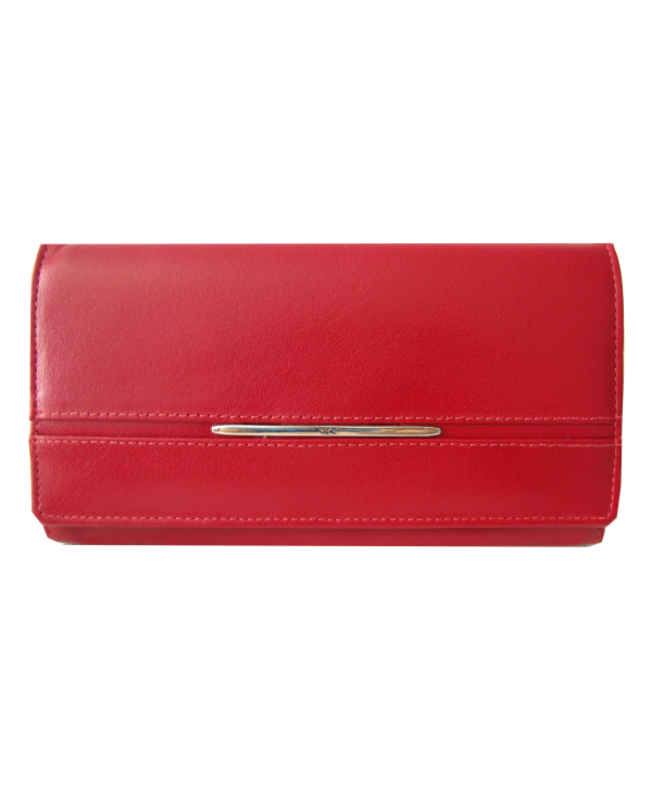 Peňaženka kožená dámska červená M213