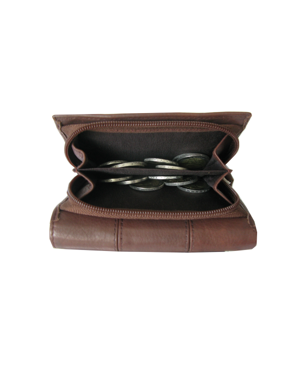 Peňaženka kožená dámska hnedá VK17NA