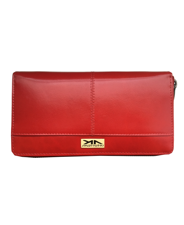 Peňaženka kožená dámska červená 172D