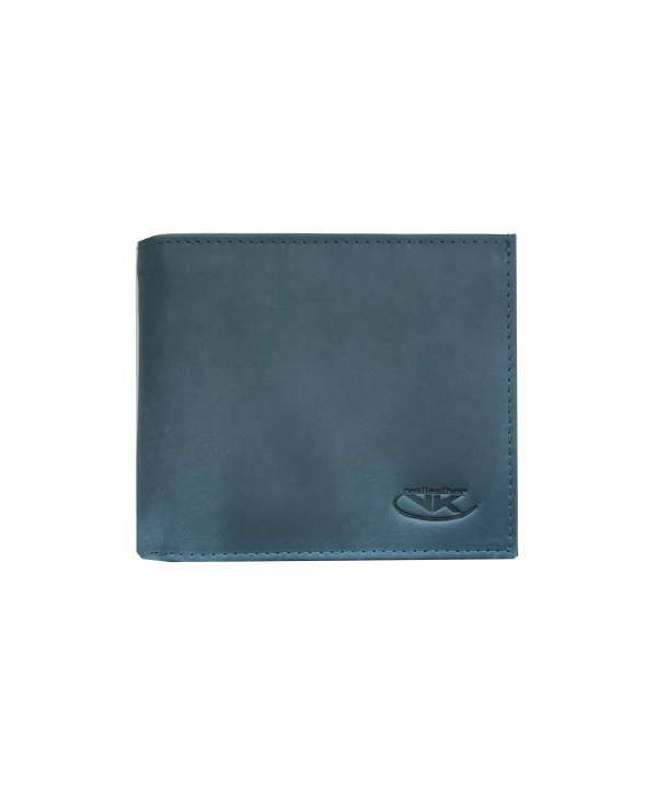 Peňaženka kožená pánska modrošedá M200