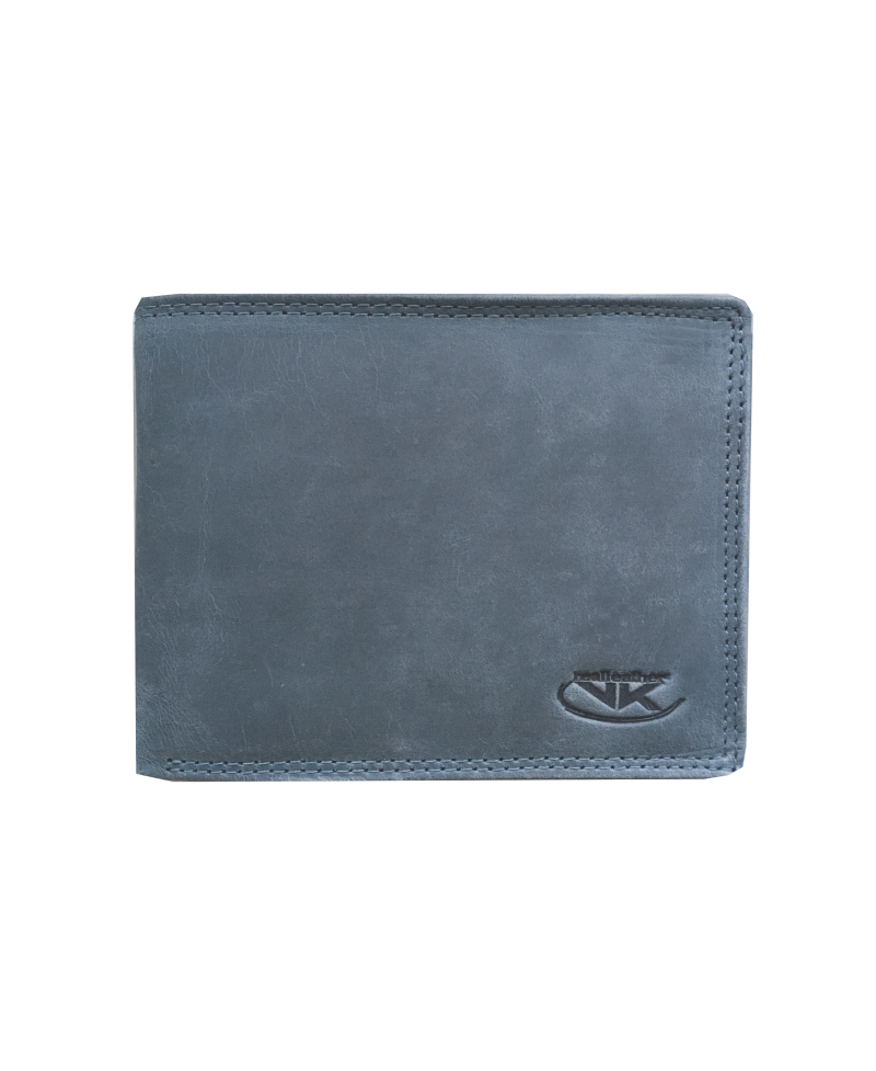 Peňaženka kožená pánska modrošedá M202