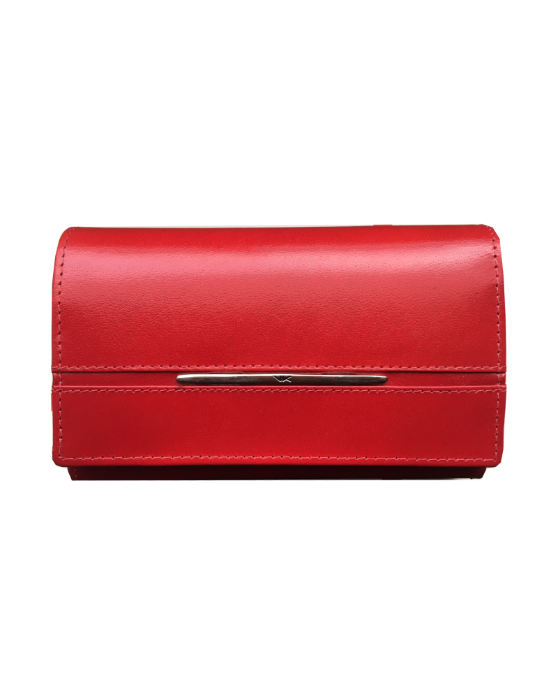 Peňaženka kožená dámska červená M217 Lin