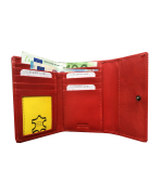 Peňaženka kožená dámska červená M218