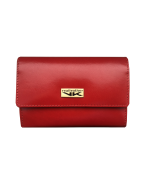 Peňaženka kožená dámska červená M218