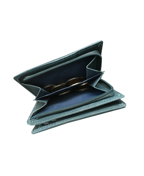 Peňaženka kožená dámska modrosivá M221