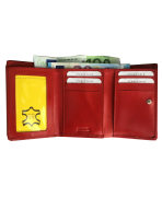 Peňaženka kožená dámska červená M220