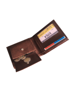 Peňaženka kožená pánska hnedá VK 2