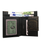 Peňaženka kožená dámska  zeleno-čierna 12831