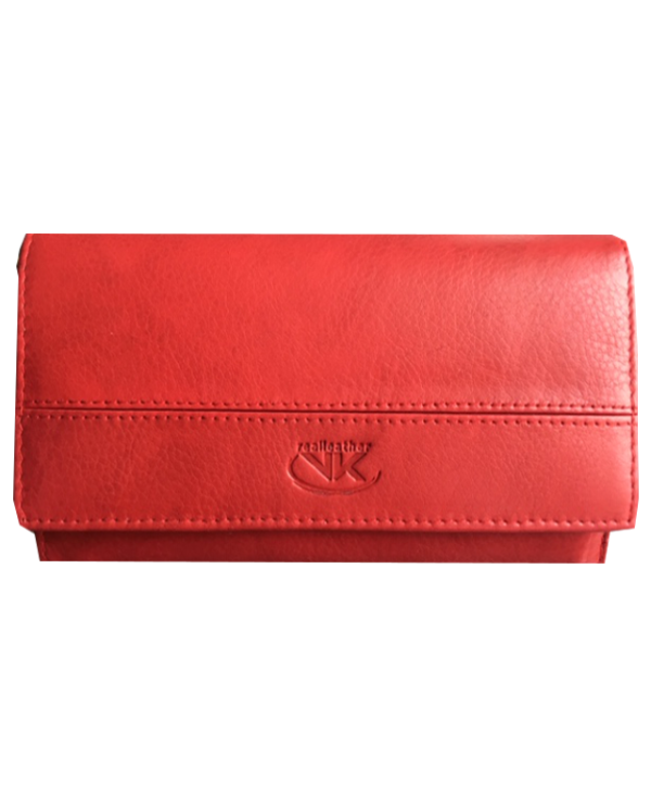 Peňaženka kožená dámska červená VK71 linea