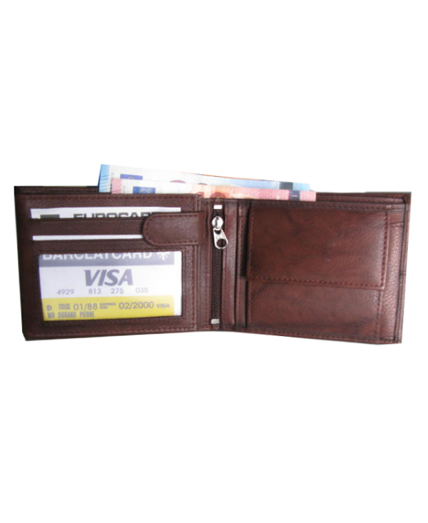 Peňaženka kožená pánska hnedá VK3R
