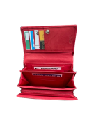 Peňaženka kožená dámska červená VK37 L