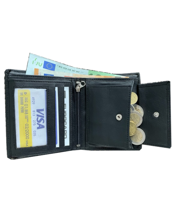 Peňaženka kožená pánska čierno VK34