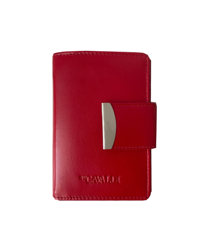 Peňaženka kožená červená  Cavaldi 7014