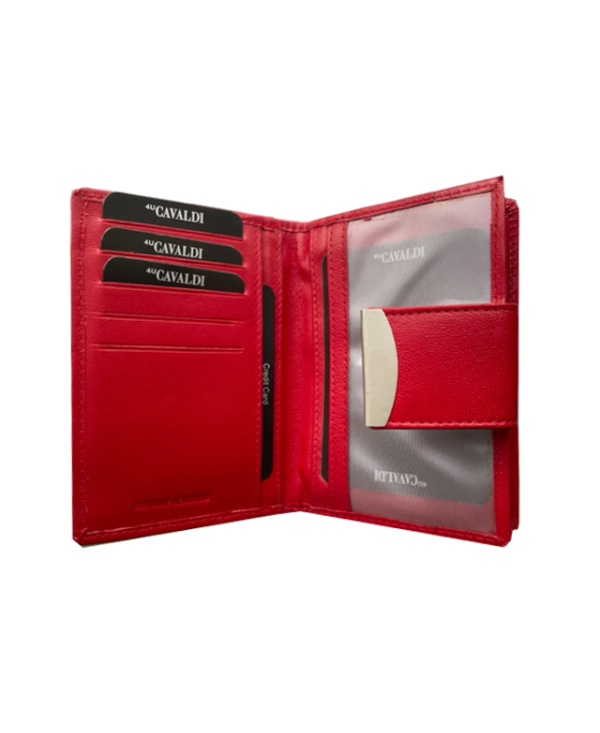 Peňaženka kožená červená  Cavaldi 7014