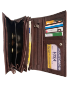 Peňaženka kožená dámska hnedá VK71 L