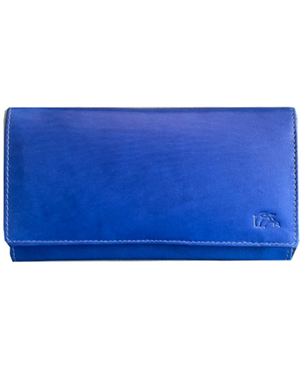 peňaženka kožená dámska modrá 407