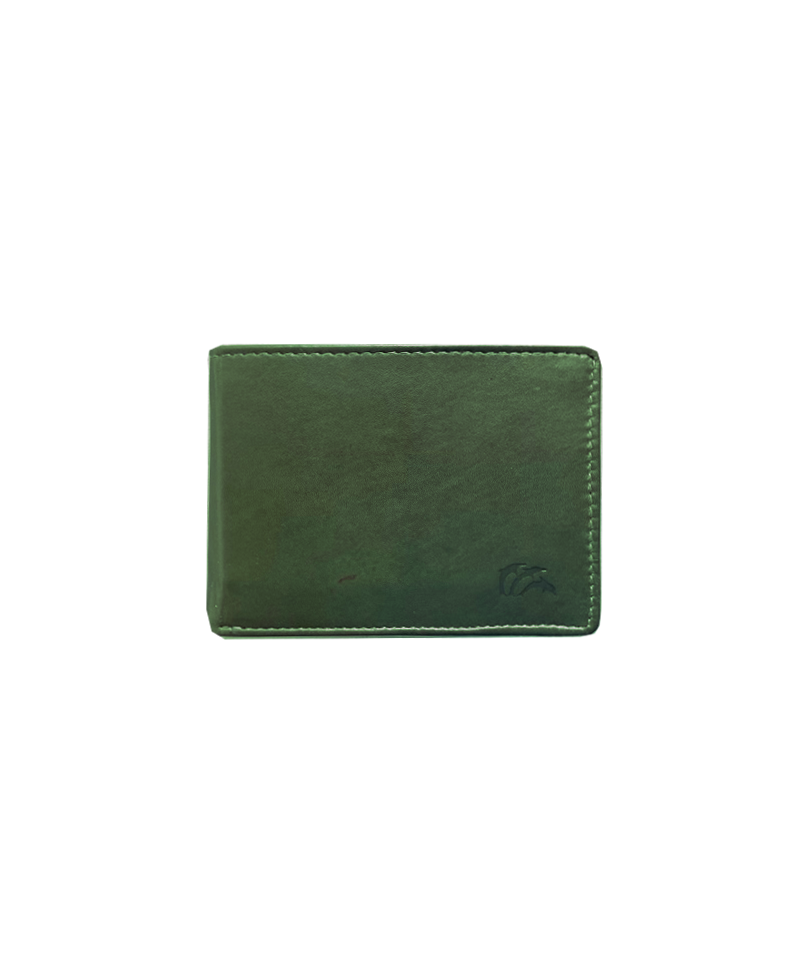 peňaženka kožená detská tmavo-zelená 400